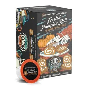 Frosted Pumpkin Roll Bones Cups - 12 Count