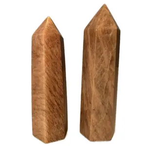 Peach Moonstone Tower - 1 of 1 Ultra High-Quality Hand-Picked Crystal for Emotional Balance & Intuition Soft Peachy Tones Luminous Design