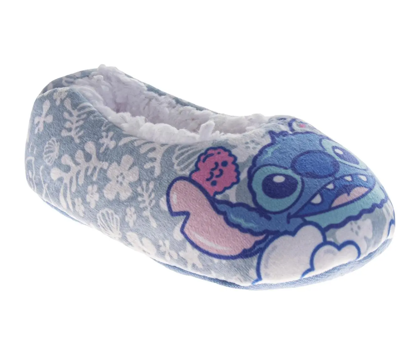 Josmo Girls' Stitch Fleece Slippers, Cute Warm Soft Cushioned Slip-Ons for Toddlers, Little & Big Kids, for Casual Bedtime Wear, Soft Cushioned Slippers, Cute Stitch Graphics, Josmo Shoes, Officially Licensed Stitch