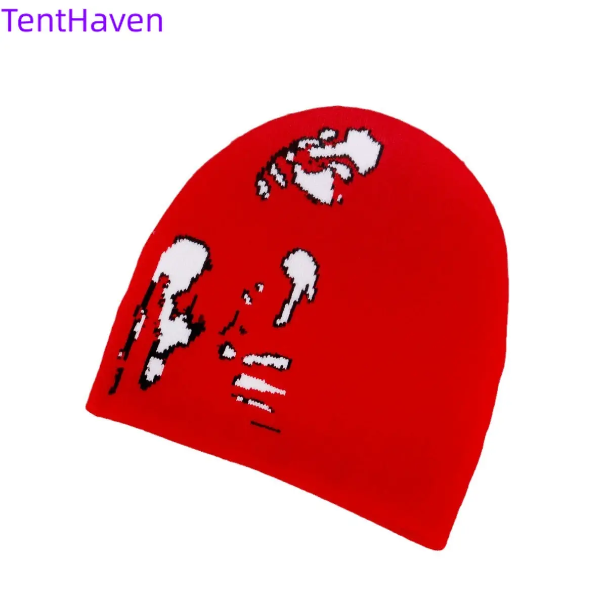 2026 New Trendy Personalized Jacquard Knitted Beanie - Warm Autumn-Winter Sports & Outdoor Hat for European Users, Beanies