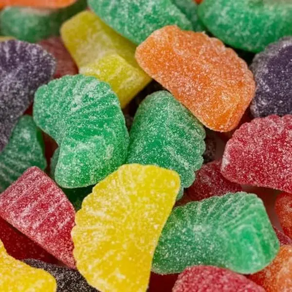 Fruit Slices Jelly Candy | 2 Pound Bag | Assorted Flavors | Sugar-Dusted Nostalgic Sweets