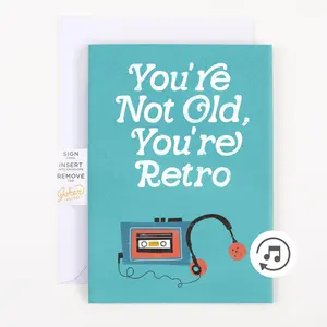 Endless Retro Birthday Card with Glitter