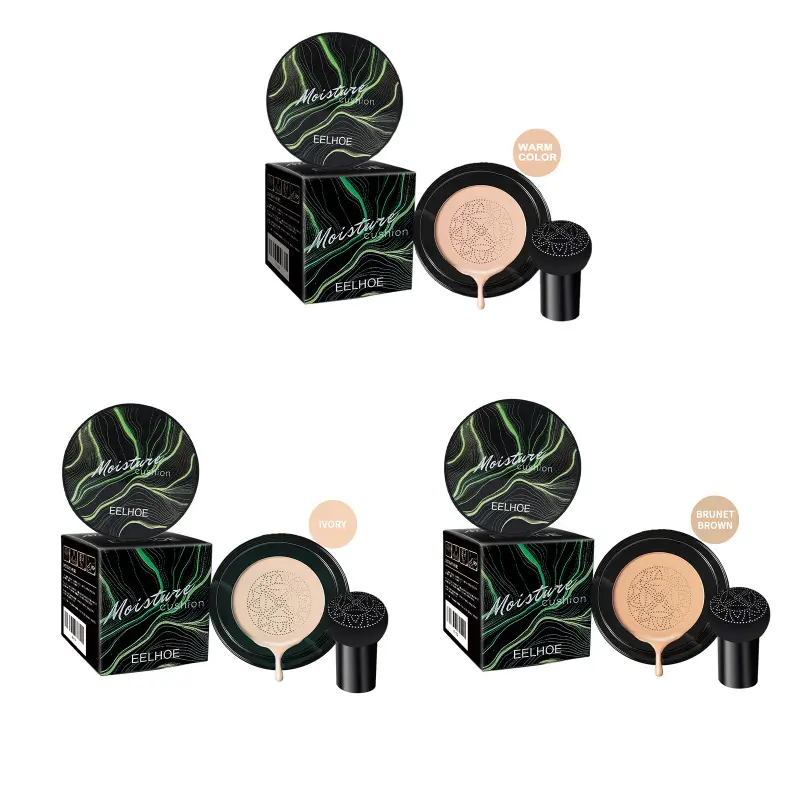 Eelhoe Mushroom-Shaped Haircut Air Cushion Natural BB Cream Cover Facial Blemishes Brighten Natural Nude Makeup Foundation Cream