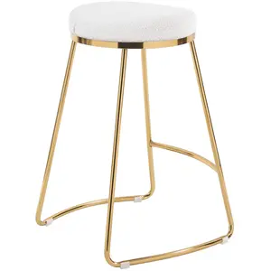 Bissel Beige Boucle Counter Stool
