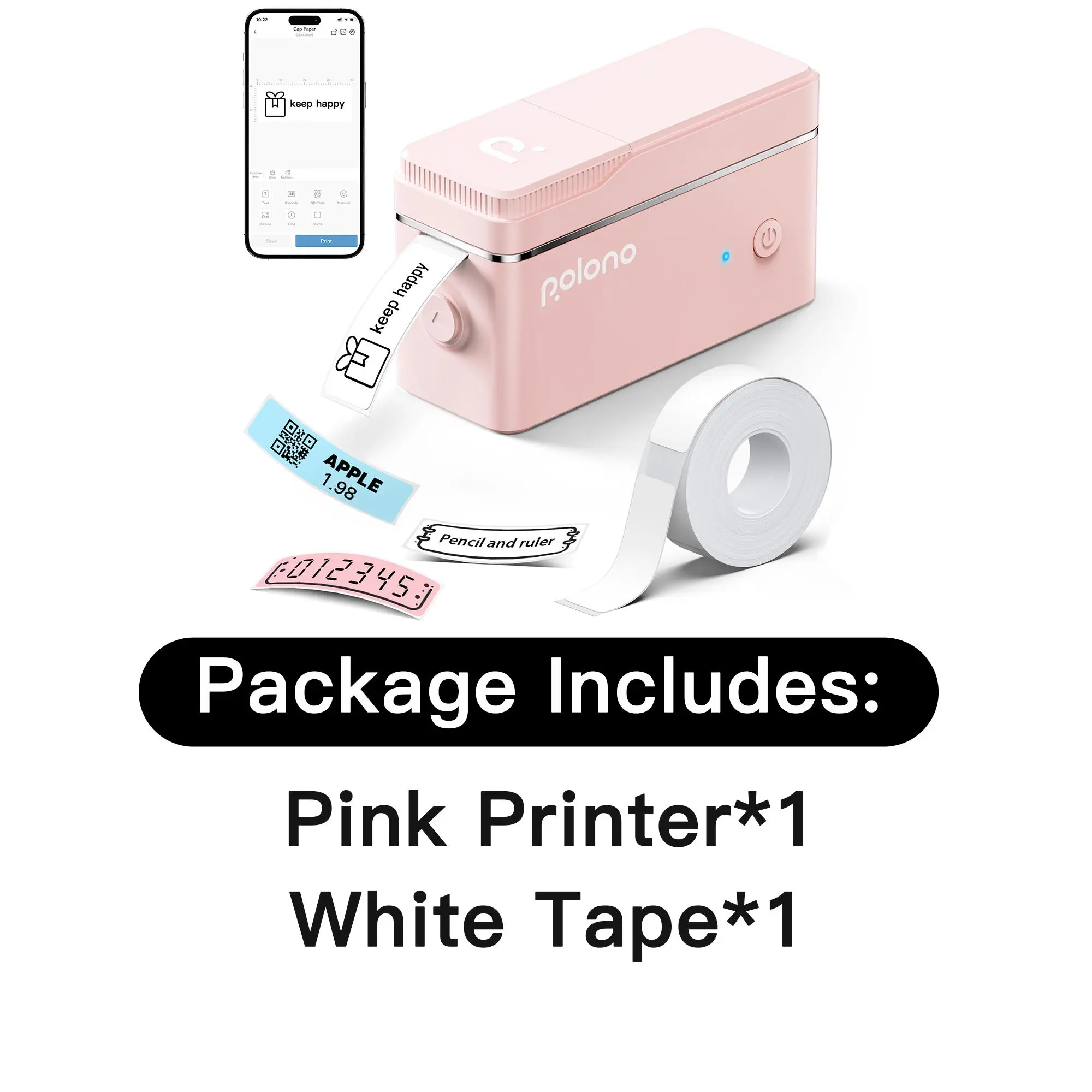 Pink  Printer +1 Roll