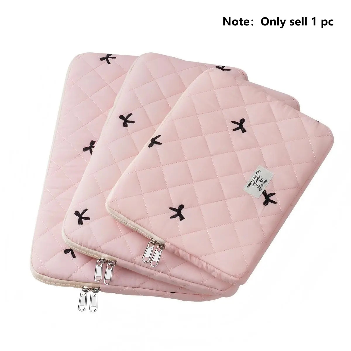 Cute Bow 11-15 Inch Sleeve Case for Talet Laptop Cover for iPad 10th 11th Pro 11 12.9 Air 11 13 MacBook Air Pro 13 Lenovo ASUS Notebook Soft Protective Tablet Sleeve Pouch with Zipper Quilted Bag