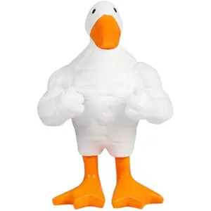 Muscle Duck Design Garden Statue, 1 Count Creative & Funny Duck Resin Crafts, Outdoor Decoration for Courtyard Lawn Balcony Garden