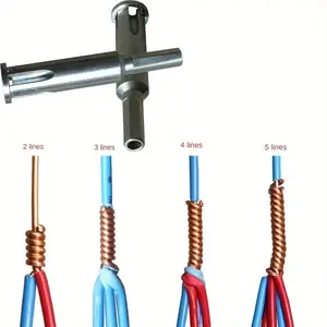 1pack 4.0mm2 Five-wire Doubling Device Fast Terminal Electrician Automatic Peeling-free Splicing And Head Tool Tightening Device Row Wire