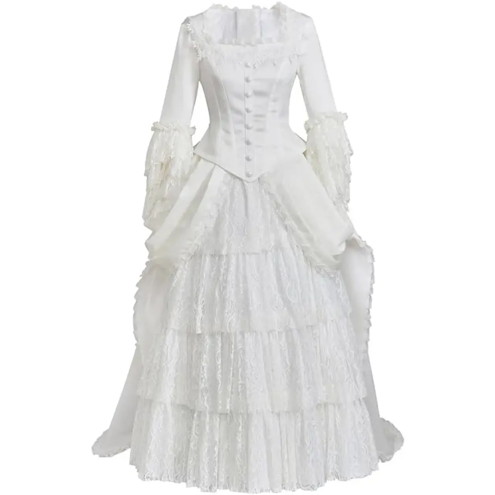Victorian Bustle Gown for Women, Christine Daae 19th Century Opera Costume with Draped Hip for Theatrical Performances, Elegance, Evening, Elegant, 3Xl, Dress, Xxxl, Full-Length, Bustle Silhouette, Classic, 2Xl, Dry Clean, Historical/Period, Opera Events,