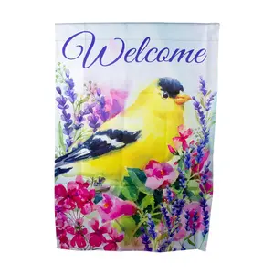 Northlight Welcome Yellow Finch Spring House Flag 28" x 40"