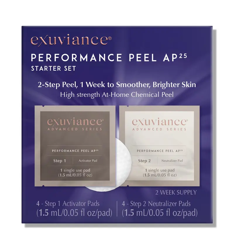 EXUVIANCE Performance Peel AP25, At-Home Chemical Peel with Glycolic Acid, Mandelic and Polyhydroxy Acids Skincare Radiant
