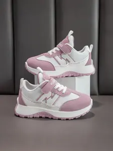 Girls' Breathable Mesh Sports Shoes, Fashion Versatile Agony Shoes, Casual Trendy Trainers, Lightweight Running Shoes for Kids, Spring Autumn New Arrival