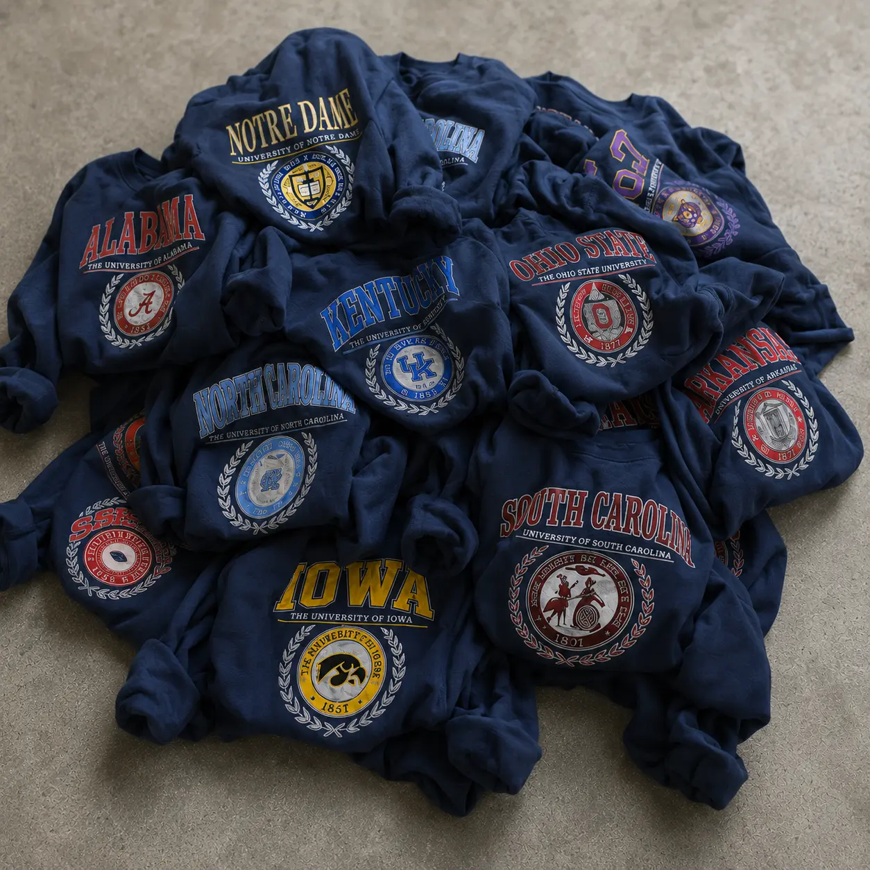Vintage University Graphic Sweatshirt Bundle, Retro Collegiate Crewneck, Distressed College Crest Pullover, Classic Campus Sweatshirt, Unisex Fleece Alumni Gift, Heritage School Spirit Apparel