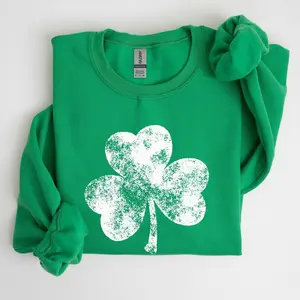 Vintage Shamrock, St Patrick's Day Sweatshirt - EVA RAMOS