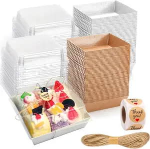 100 Pack Charcuterie Boxes with Clear Lids - Eco-Friendly, Portable, and Leak-Proof Food Containers for Various Delights
