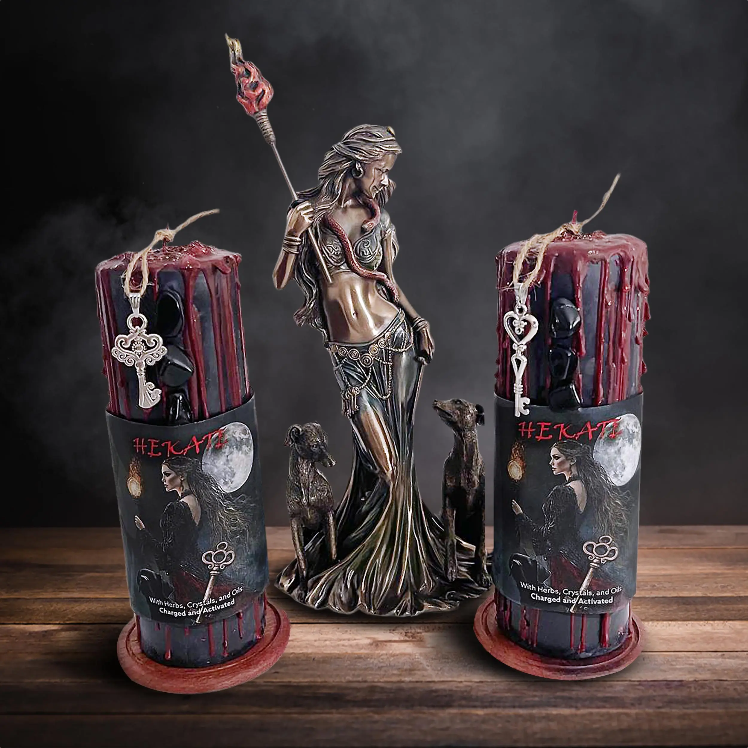 Hekate Candle - Deity Candle - Witchcraft Candle - Spiritual Offering Goddess of Witches Decoration Ornaments Scented Handmade candle