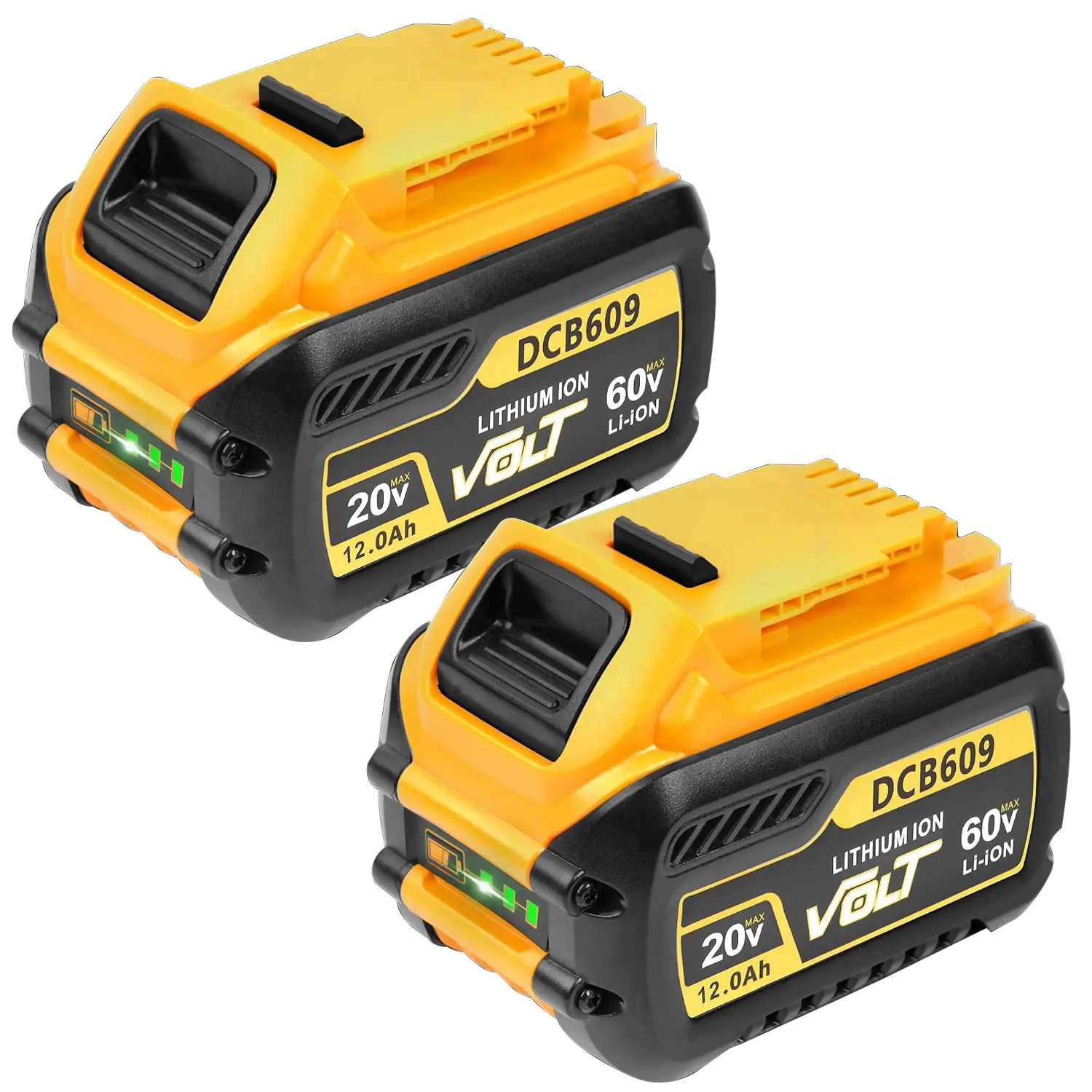 12Ah Lithium-Ion Replacement Battery for Dewalt Flex 20V/60V Max Tools, Compatible with DCB606, DCB609, DCB612, DCB615, DCB206, DCB207 Battery Packs