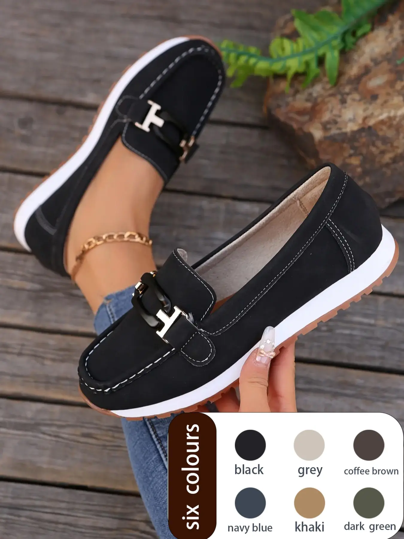 Women's Fashionable Solid Color Slip on Loafers Flats, Casual Flat Shoes, Casual Comfortable Shoes for Daily Wear, Lightweight Breathable Shoes for All Seasons, Commuter Shoes, Girl