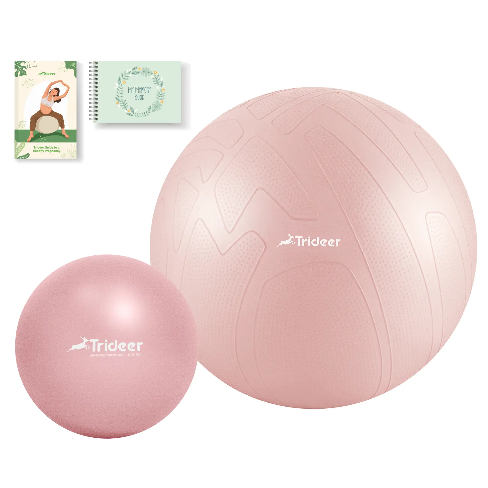 Mistyrose65cm+Rose Pink Pilates Ball 9 Inch