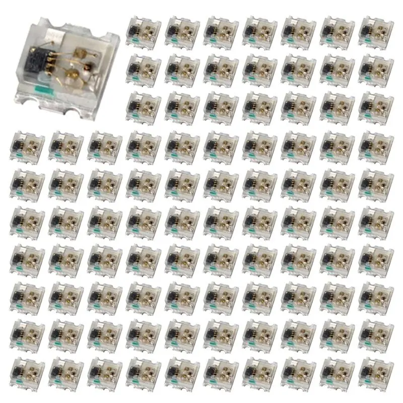 800Pcs WS2812 2020 LED Chip 4Pins Mini White PCB Addressable Digital RGB Full Color LED Chip DC5V for LED Strip Screen