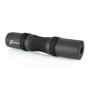 Foam Barbell Pad with Straps for Squats, Lunges, and Hip Thrusts