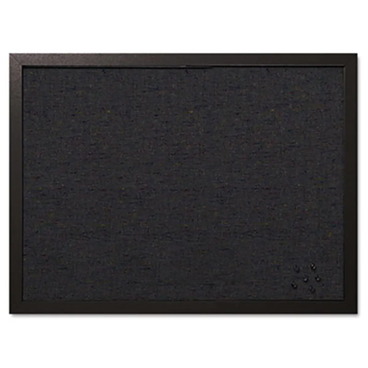 MasterVision Designer Fabric Bulletin Board- 24X18- Black Fabric-Black Frame