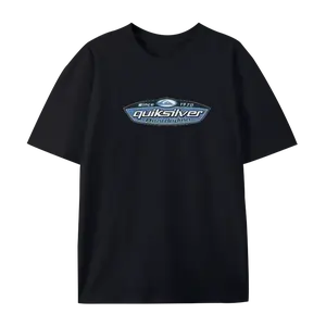 Vintage Quiksilver Since 1970 Boarding Oval Logo Graphic T Shirt, Classic Surf Skate Retro Brand Cotton Tee, Soft Unisex Short Sleeve Top For Surfer Skater Beach Streetwear Casual Outdoor Outfit