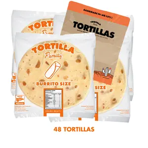 9" Sonoran Flour Tortilla (Burrito) + Ziploc Bag (4 Dozen)