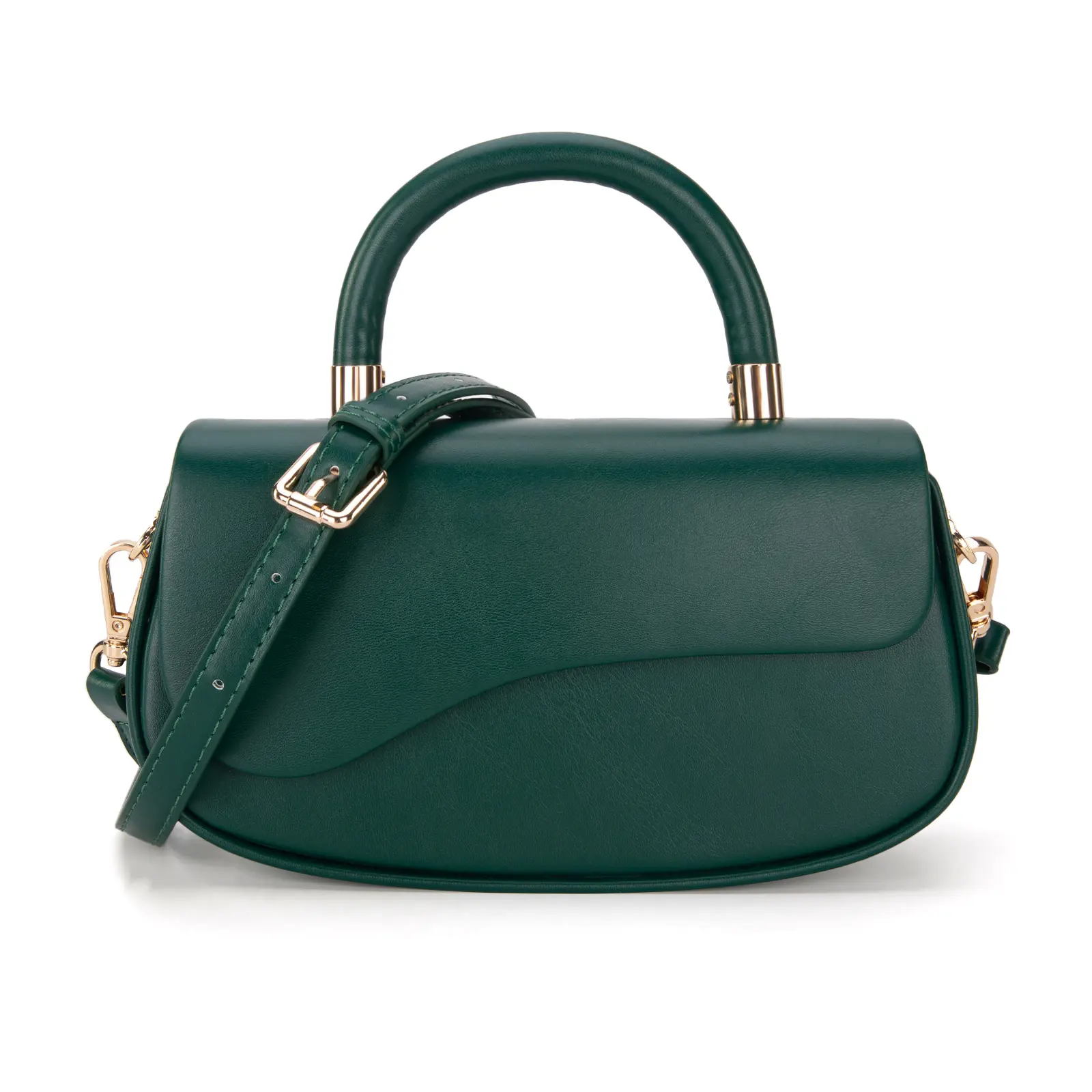 Milan Chiva Women's Elegant Minimalist Top-Handle Handbag - Small Scratch-Resistant Gold-Detailed Box Clutch with Adjustable Purse, Aesthetic Shoulder Handbag, Mini Crossbody Shape Frees Your Hands, Quick-Grab Slip, Detachable Strap for Party & Wedding