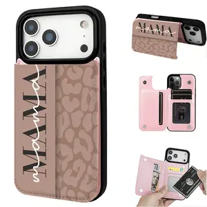 Wallet card holder phone case with credit card slots. Compatible with iPhone 17/17 Air, 16/15 Pro, 14/13 Pro, 12, 11 Pro Max, Xs, and 16 Plus. Cute phone case also for Samsung Galaxy S22/S23+/S24 Plus/S25 Ultra. Fashionable coin purse for women and girls.