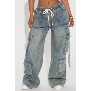 Baggy Cargo Jeans - Vintage Wash