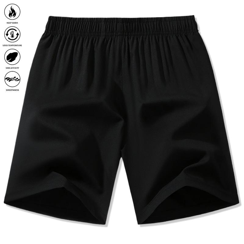 Men's 3-Pack Quick-Dry Ice Silk Fiber Sports Shorts with Zipper Pockets, Striped Lightweight Breathable Outdoor Running, Hiking, Beach Regular Fit Summer Casual Shorts, Men's Gift Recommendation