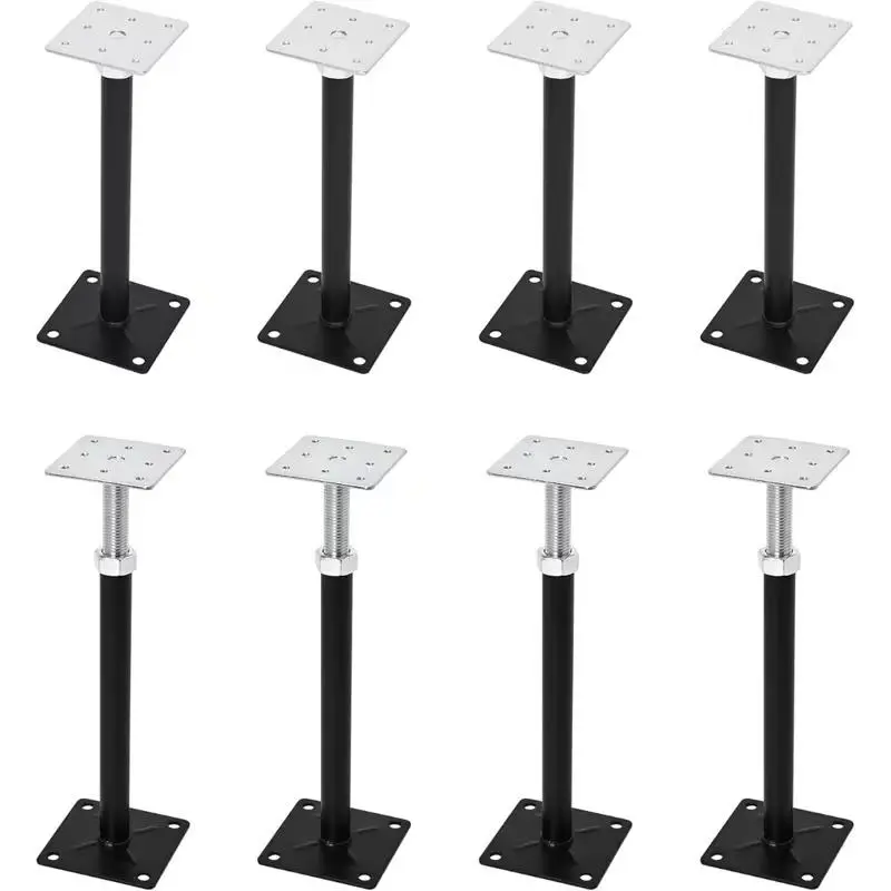 House Jacks for Leveling, 8pcs Basement Jacks Adjustable, Floor Joist Jacks, 11.6" to 16.1" Adjustable Height Range,  Screw Jack for Lifting, 5000lb Load Capacity