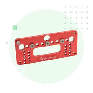 YoraHome Cabinet Hardware Jig, 16 Preset Positions & 4.2mm Drill Bit Aluminum Alloy Guide