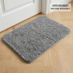 20"x32" Super Absorbent Chenille Dog Mat for Muddy Paws, Washable Indoor Outdoor Entryway Doormat, Non Slip Pet Rug