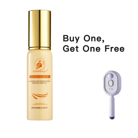 Aomimegel Moroccan Cold-Pressed Argan Repair Oil Serum 60ml - Fragranced Plant-Based Nourishing Vegan Haircare Moisturizer, Hydrate Dry Damaged Adult Hair, Cruelty-Free Sulfate-Free Biodegradable Weightless Formula for Natural Soft Hair & Skin