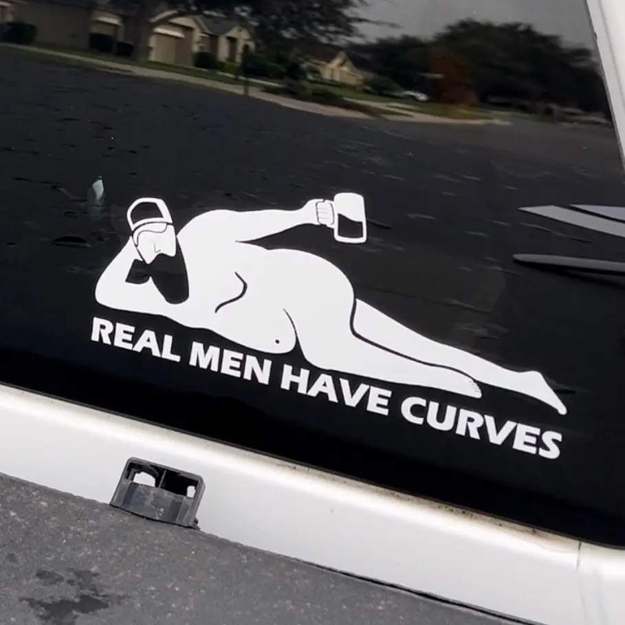 Real Men Have Curves Sticker Decal Sticker