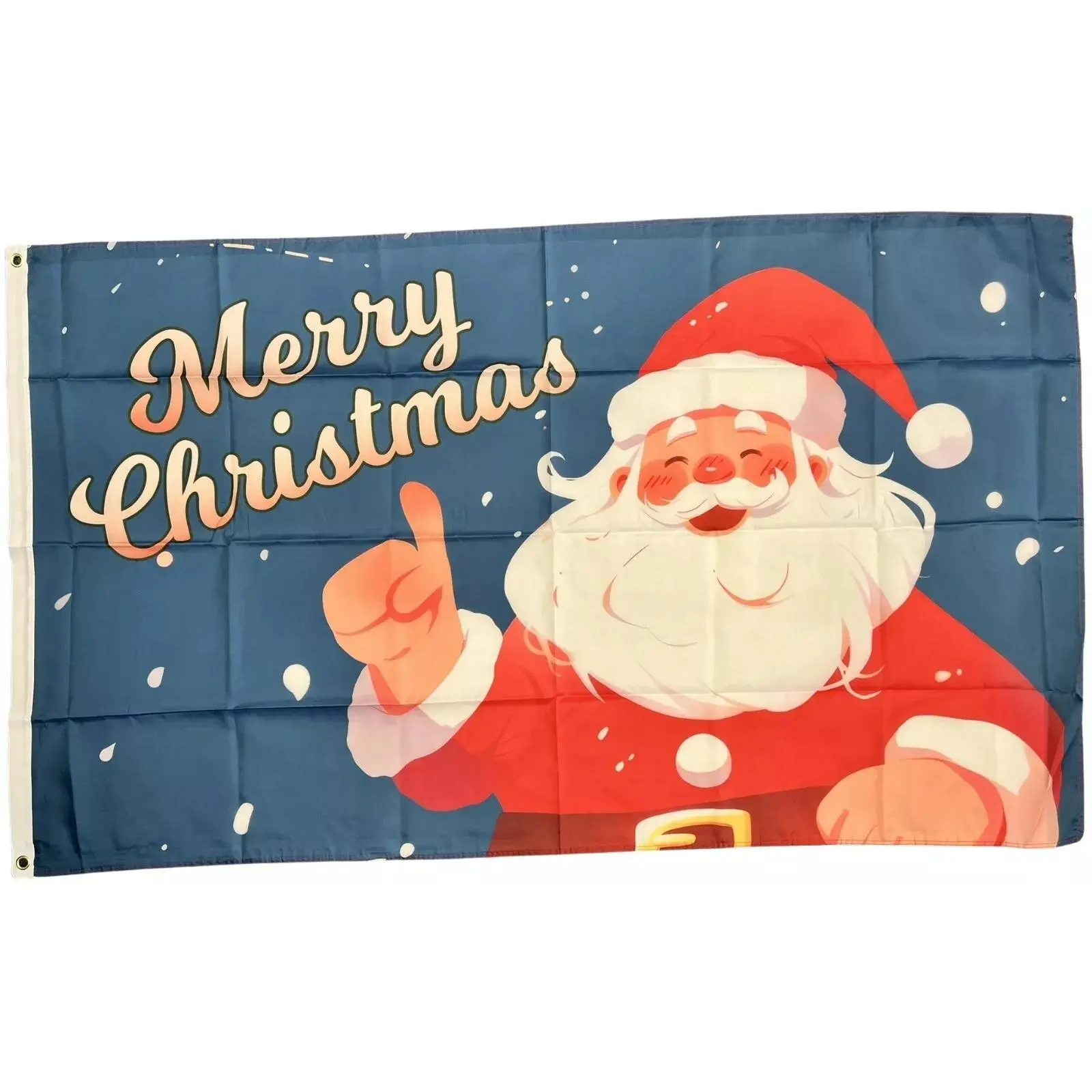 Merry Christmas Happy Santa - Christmas Flag - Gift For Him - Gift For Her - Funny Christmas Flag - Christmas Banner - Holiday Flag - Christmas Tree Flag - Decor Home - Garden Party Decor - Merry Christmas