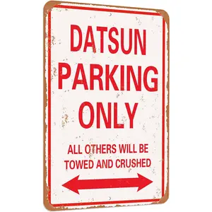 Datsun Parking Only Metal Tin Sign Funny Mental Tin Sign-8 X 12 Inches-Aluminum, Home Decor Products, Yard Sign
