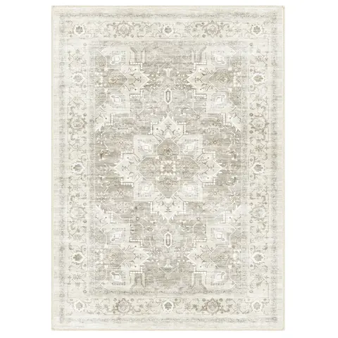 Sweetcrispy Geometric Decorative Area Rug - Rectangular Soft Machine Washable Polyester Rug with Non-Slip Backing, Low-Pile Aesthetic Room Decor for Bedroom, Living Room Indoor Use