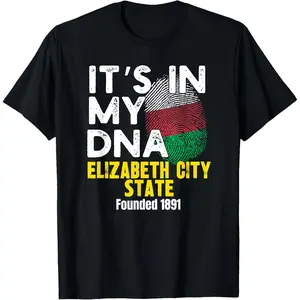 Cotton Graphic Tees Streetwear Gifts  Elizabeth City State, ECSU, Souvenir HBC Urban Apparel T-Shirt