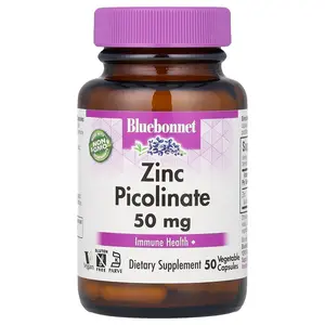 Bluebonnet Nutrition Zinc Picolinate, 50 mg, 50 Vegetable Capsules