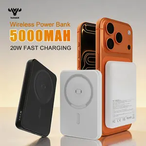 Magnetic Wireless Charger Power Bank 5000mah, Options, Type-C 20w Fast Charging, 15w Wireless Charge, Pd20w for iPhone 13/14/15/16/17