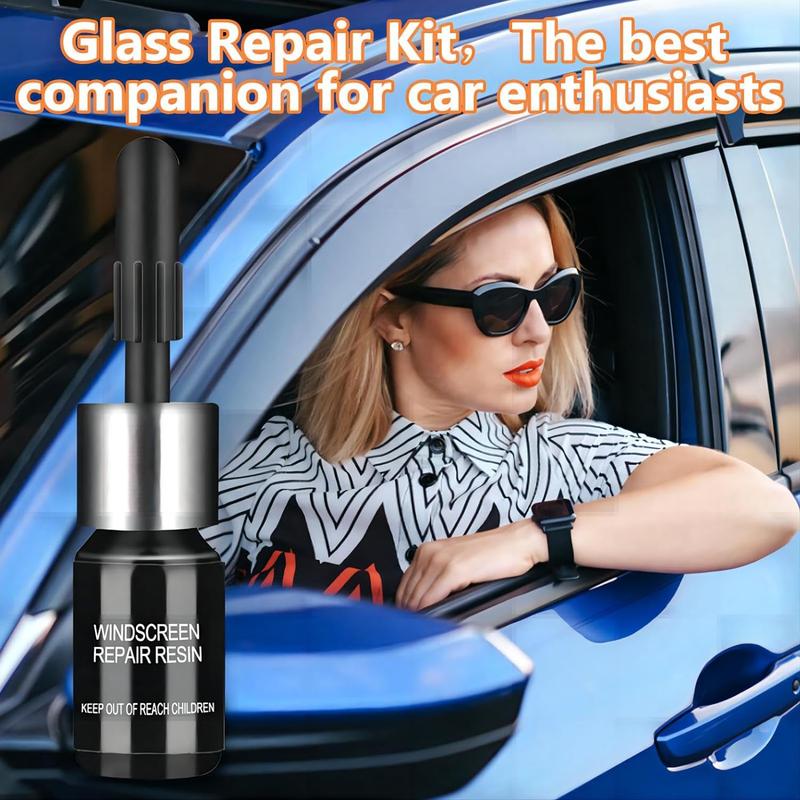 Windshield Repair Kit, Windshield Chip Repair Kit, Upgrade Car Windshield Crack Repair Kit, Glass Repair Liquid for Cracks and Chips, Cracks Gone Glass Repair Kit All Crack Types (Transparent bags)
