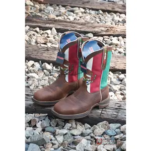 DURANGO MENS WORK BOOT REBEL MEXICAN FLAG TUBE STEEL TOE DDB0431