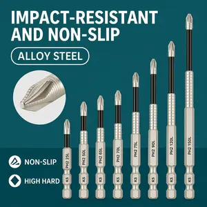Impact-resistant and non-slip drill bits,k5 Impact Driver Bit Set,High magnetic screwdriver bits,lmpact Driver Bit Set