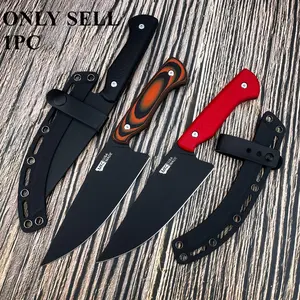 Outdoor Fixed-edge Knife with Sheath, High Hardness, 9Cr13Mov Blade, G10 Handle, Portable, for Survival in The Jungle, EDC, Cutting, Exploration, Climbing, Fishing, Camping Tools, Outdoor camping knives