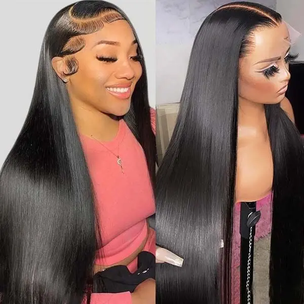 Crown Hd Lace Frontal Wig 13X6 Lace Front Wig Human Bone Straight Transparent Lace Human Hair Wigs 4X4 Closure Wig Crown Class Company