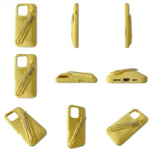 Silicone Phone Case with Lip Gloss Holder Back Stick on Holder for IPhone 17/16/15/14/13 Pro Max Plus 17 Air