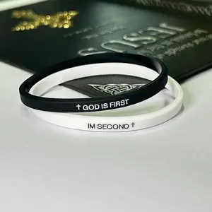 2-packs-GOD IS FIRST BRACELET  I AM SECOND Motivational Message man BRACELET Thin style Religious Easter Gifts Springtok